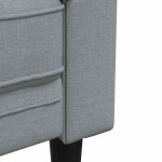 vidaXL Canapea Chesterfield cu 2 locuri, gri deschis, material textil vidaXL Canapea Chesterfield cu 2 locuri, gri deschis, material textil