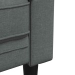 vidaXL Canapea Chesterfield cu 2 locuri, gri închis, material textil
