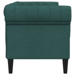 vidaXL Canapea Chesterfield cu 2 locuri, verde închis, material textil vidaXL Canapea Chesterfield cu 2 locuri, verde închis, material textil