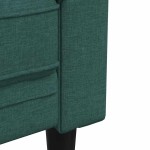 vidaXL Canapea Chesterfield cu 2 locuri, verde închis, material textil vidaXL Canapea Chesterfield cu 2 locuri, verde închis, material textil