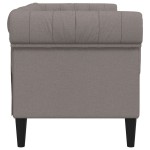 vidaXL Canapea Chesterfield cu 2 locuri, gri taupe, material textil vidaXL Canapea Chesterfield cu 2 locuri, gri taupe, material textil