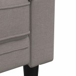 vidaXL Canapea Chesterfield cu 2 locuri, gri taupe, material textil vidaXL Canapea Chesterfield cu 2 locuri, gri taupe, material textil