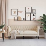 vidaXL Fotoliu canapea Chesterfield cu 2 locuri, in