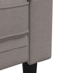 vidaXL Canapea Chesterfield cu 3 locuri, gri taupe, material textil vidaXL Canapea Chesterfield cu 3 locuri, gri taupe, material textil