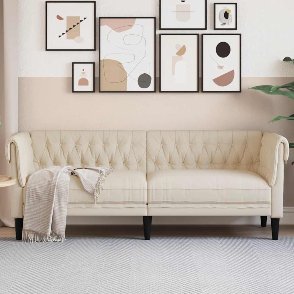 vidaXL Canapea Chesterfield cu 3 locuri, in