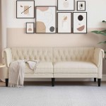 vidaXL Canapea Chesterfield cu 3 locuri, in vidaXL Canapea Chesterfield cu 3 locuri, in