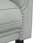 vidaXL Canapea cu 3 locuri, gri deschis, material catifea vidaXL Canapea cu 3 locuri, gri deschis, material catifea