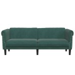 vidaXL Canapea cu 3 locuri, verde închis, catifea vidaXL Canapea cu 3 locuri, verde închis, catifea