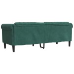 vidaXL Canapea cu 3 locuri, verde închis, catifea vidaXL Canapea cu 3 locuri, verde închis, catifea