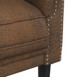 vidaXL Canapea cu 3 locuri, maro, piele întoarsă ecologică vidaXL Canapea cu 3 locuri, maro, piele întoarsă ecologică