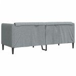 vidaXL Canapea, 2 locuri, gri deschis, material textil