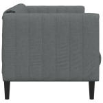 vidaXL Canapea, 2 locuri, gri închis, material textil