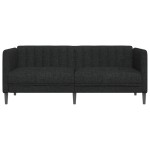 vidaXL Canapea, 2 locuri, negru, material textil