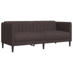 vidaXL Canapea, 2 locuri, maro închis, material textil