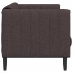 vidaXL Canapea, 2 locuri, maro închis, material textil