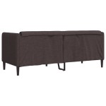 vidaXL Canapea, 2 locuri, maro închis, material textil