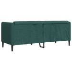vidaXL Canapea, 2 locuri, verde închis, material textil