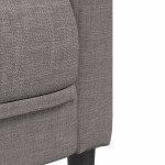 vidaXL Canapea, 2 locuri, gri taupe, material textil