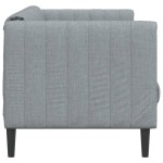 vidaXL Canapea cu 3 locuri, gri deschis, material textil vidaXL Canapea cu 3 locuri, gri deschis, material textil