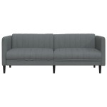 vidaXL Canapea cu 3 locuri, gri închis, material textil vidaXL Canapea cu 3 locuri, gri închis, material textil