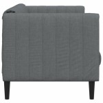 vidaXL Canapea cu 3 locuri, gri închis, material textil vidaXL Canapea cu 3 locuri, gri închis, material textil