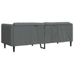 vidaXL Canapea cu 3 locuri, gri închis, material textil vidaXL Canapea cu 3 locuri, gri închis, material textil