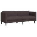 vidaXL Canapea cu 3 locuri, maro închis, material textil vidaXL Canapea cu 3 locuri, maro închis, material textil