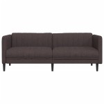 vidaXL Canapea cu 3 locuri, maro închis, material textil vidaXL Canapea cu 3 locuri, maro închis, material textil