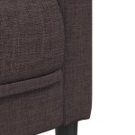 vidaXL Canapea cu 3 locuri, maro închis, material textil vidaXL Canapea cu 3 locuri, maro închis, material textil