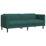 vidaXL Canapea cu 3 locuri, verde închis, material textil vidaXL Canapea cu 3 locuri, verde închis, material textil
