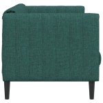 vidaXL Canapea cu 3 locuri, verde închis, material textil vidaXL Canapea cu 3 locuri, verde închis, material textil
