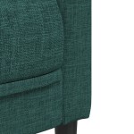vidaXL Canapea cu 3 locuri, verde închis, material textil vidaXL Canapea cu 3 locuri, verde închis, material textil