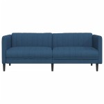 vidaXL Canapea cu 3 locuri, albastru, material textil vidaXL Canapea cu 3 locuri, albastru, material textil