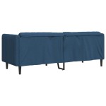 vidaXL Canapea cu 3 locuri, albastru, material textil vidaXL Canapea cu 3 locuri, albastru, material textil