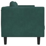 vidaXL Canapea cu perne, 2 locuri, verde închis, catifea vidaXL Canapea cu perne, 2 locuri, verde închis, catifea