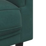 vidaXL Canapea cu perne, 3 locuri, verde închis, catifea