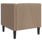 vidaXL Fotoliu Chesterfield, cappuccino, piele ecologică