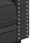 vidaXL Fotoliu Chesterfield cu 2 locuri, negru, piele ecologică