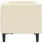 vidaXL Canapea Chesterfield cu 2 locuri, crem, piele ecologică vidaXL Canapea Chesterfield cu 2 locuri, crem, piele ecologică