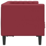 vidaXL Canapea Chesterfield cu 2 locuri, roșu vin, piele ecologică vidaXL Canapea Chesterfield cu 2 locuri, roșu vin, piele ecologică