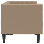 vidaXL Canapea Chesterfield cu 2 locuri, cappuccino, piele ecologică vidaXL Canapea Chesterfield cu 2 locuri, cappuccino, piele ecologică