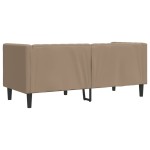 vidaXL Canapea Chesterfield cu 2 locuri, cappuccino, piele ecologică vidaXL Canapea Chesterfield cu 2 locuri, cappuccino, piele ecologică