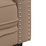 vidaXL Canapea Chesterfield cu 2 locuri, cappuccino, piele ecologică vidaXL Canapea Chesterfield cu 2 locuri, cappuccino, piele ecologică