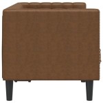 vidaXL Canapea Chesterfield cu 2 locuri maro piele întoarsă ecologică vidaXL Canapea Chesterfield cu 2 locuri maro piele întoarsă ecologică