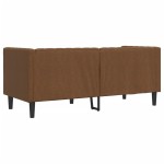 vidaXL Canapea Chesterfield cu 2 locuri maro piele întoarsă ecologică vidaXL Canapea Chesterfield cu 2 locuri maro piele întoarsă ecologică
