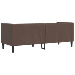 vidaXL Canapea Chesterfield cu 3 locuri, maro, piele ecologică vidaXL Canapea Chesterfield cu 3 locuri, maro, piele ecologică