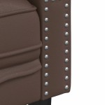 vidaXL Canapea Chesterfield cu 3 locuri, maro, piele ecologică vidaXL Canapea Chesterfield cu 3 locuri, maro, piele ecologică