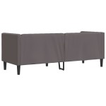 vidaXL Canapea Chesterfield cu 3 locuri, gri, piele ecologică