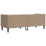 vidaXL Canapea Chesterfield cu 3 locuri, cappuccino, piele ecologică vidaXL Canapea Chesterfield cu 3 locuri, cappuccino, piele ecologică