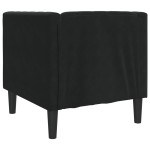 vidaXL Fotoliu Chesterfield, negru, catifea